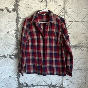 Duluth trading plaid cotton button down flannel